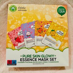 ESFOLIO (K-Beauty) - Pure Skin Glowy Essence Mask Set (12 sheets)
